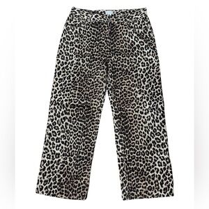 Leopard Print Womens Wide Leg Jeans